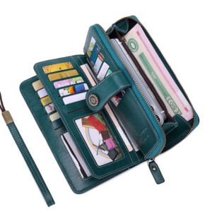 Cartera larga con cremallera